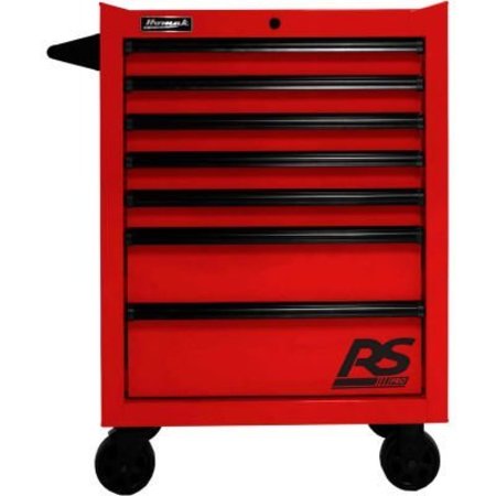 HOMAK Homak RS Pro Series 27"W X 24"D X 39"H 7 Drawer Red Roller Tool Cabinet RD04027770